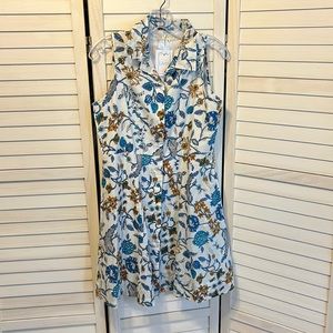 Livro Mini Sleeveless Shirt Dress (Garden Blues)